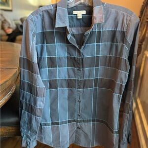 Burberry Black and Blue Checkered Shirt
